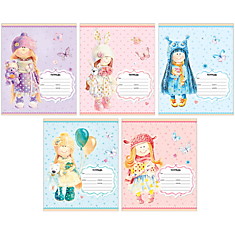 Тетрадь 24л., клетка ArtSpace "Персонажи. Lovely dolls"