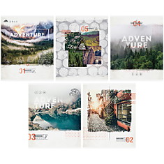 Тетрадь 48л., А5, клетка ArtSpace "Путешествия. Discover style", фактурное тиснение