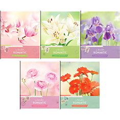 Тетрадь 80л., А5, линия ArtSpace "Цветы. Blooming moments", глянцевый уф-лак