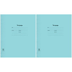 Тетрадь 12л., клетка ArtSpace "Однотонная. Линовка-Голубая"