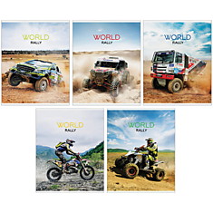 Тетрадь 48л., А5, клетка ArtSpace "Авто. World rally", ВД-лак