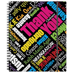 Тетрадь 80л., А5+, клетка на гребне Erich Krause "Thank you!", пластиковая обложка, на резинке