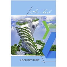 Тетрадь 80л., А4, клетка на гребне BG "Hi-tech Style", матовая ламинация, выборочный уф-лак