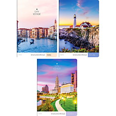 Тетрадь 96л., А4, клетка ArtSpace "Путешествия. City voyage", ВД-лак