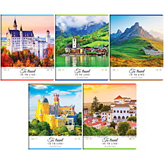 Тетрадь 60л., А5, клетка ArtSpace "Путешествия. To travel is to live", ВД-лак