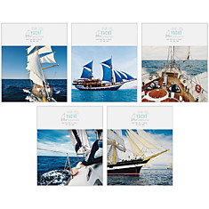 Тетрадь 96л., А5, клетка ArtSpace "Корабли. Yacht club", глянцевый УФ-лак