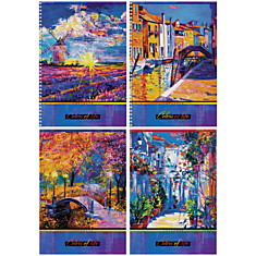 Тетрадь 80л., А4, клетка Hatber "Colors of life"