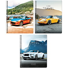 Тетрадь 48л., А5, клетка на гребне ArtSpace "Авто. Car travel", глянцевый уф-лак