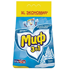 Стиральный порошок-автомат 4 кг МИФ 3 в 1 Морозная свежесть MS-81583945