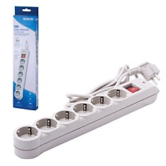 Сетевой фильтр DEFENDER DFS605 6 розеток 5 м белый 99408