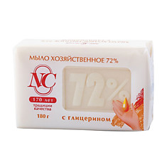 Мыло хозяйственное 72 180 г (Невская косметика) с глицерином в упаковке 11145