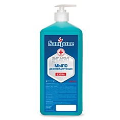 Мыло жидкое дезинфицирующее 1 л SANIPONE Extra (САНИПОН Экстра) дозатор 1000-С-Б-П-Э