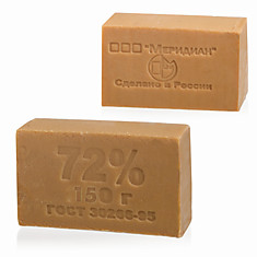 Мыло хозяйственное 72 150 г (Меридиан) без упаковки