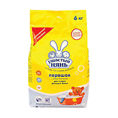 Стиральный порошок для всех типов стирки 6 кг УШАСТЫЙ НЯНЬ 1015