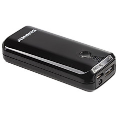 Аккумулятор внешний SONNEN POWERBANK V218 5000 mAh литий-ионный черный 262752