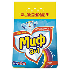 Стиральный порошок-автомат 4 кг МИФ 3 в 1 Свежий цвет MS-81583939