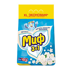 Стиральный порошок-автомат 4 кг МИФ 3 в 1 Свежесть долины роз