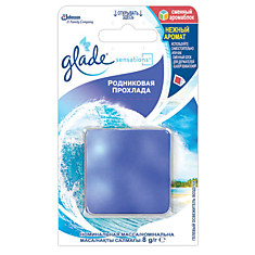 Освежитель воздуха 8 г GLADE (Глейд) Sensations Сменный аромаблок Родниковая прохлада