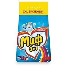 Стиральный порошок-автомат 6 кг МИФ 3 в 1 Свежий цвет