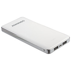 Аккумулятор внешний SONNEN POWERBANK V31 12000 mAh литий-полимерный белый 262757