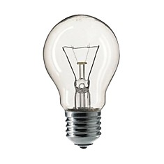 Лампа накаливания PHILIPS A55 CL E27 75 Вт грушевидная прозрачная колба d = 55 мм цоколь E27 354594