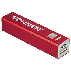 Аккумулятор внешний SONNEN POWERBANK V61С 2600 mAh литий-ионный красный алюминиевый корпус 262748