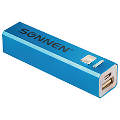 Аккумулятор внешний SONNEN POWERBANK V61С 2600 mAh литий-ионный синий алюминиевый 262747