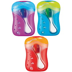 Точилка пластиковая Maped "Color Pep's", 2 отверстия, контейнер, для круглой заточки, ассорти