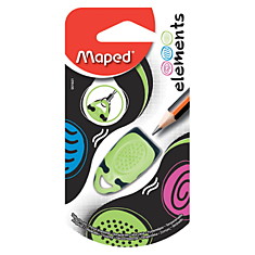 Точилка пластиковая Maped "Elements", 1 отверстие, ассорти, блистер