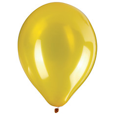 Шары воздушные ZIPPY (ЗИППИ) 10" (25 см), комплект 50 шт., золотой металлик, в пакете, 104181