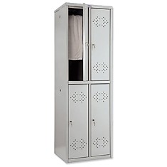 Шкаф металлический для одежды ПРАКТИК LS-22 четырехсекционный 1830х575х500 мм 30 кг