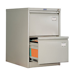 Шкаф картотечный ПРАКТИК AFC-02 713х467х630 мм 2 ящика для 110 подвесных папок формат папок Foolscap или A4 (БЕЗ ПАПОК)