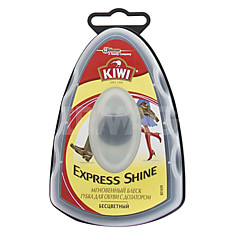 Губка для обуви KIWI Express Shine бесцветная с дозатором 644456
