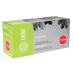 Картридж лазерный CACTUS (CS-C718BK) для CANON LBP-7200Cdn/MF8330Cdn/8350Cdn черный ресурс 3400 стр.