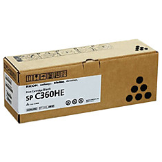 Тонер-картридж лазерный RICOH (SP C360E) SP C360/C361 черный оригинальный ресурс 2000 стр. 408188