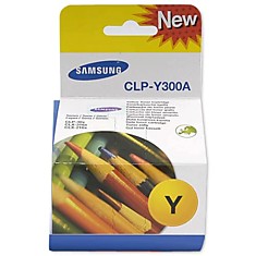 Картридж лазерный SAMSUNG (CLP-Y300A) CLP-300 и другие желтый оригинальный ресурс 1000 стр.