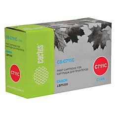 Картридж лазерный CACTUS (CS-C711C) для CANON LBP-5300 голубой ресурс 6000 стр.