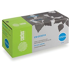 Картридж лазерный CACTUS (CS-CC531A) для HP ColorLaserJet CP2025/CM2320 голубой ресурс 2800 стр.