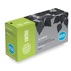 Картридж лазерный CACTUS (CS-CE505X) для HP LaserJet P2055 ресурс 6500 стр. CS-CE505XS