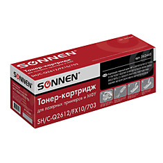 Картридж лазерный SONNEN (SH/C-Q2612/FX10/703) для HP/CANON Laser Jet/i-SENSYS ВЫСШЕЕ КАЧЕСТВО ресурс 2000 стр. 362440