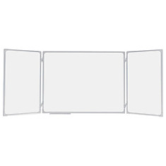 Доска магнитно-маркерная 3-х элементная 90x120/240 см белая OFFICE 2х3 (Польша) TRS129