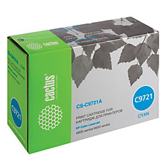 Картридж лазерный CACTUS (CS-C9721A) для HP ColorLaserJet 4600/4650 голубой ресурс 8000 стр.