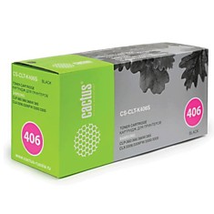 Картридж лазерный CACTUS (CS-CLT-K406S) для SAMSUNG CLP-365/365W черный ресурс 1500 стр.