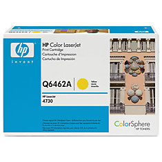 Картридж лазерный HP (Q6462A) ColorLaserJet CM4730 желтый оригинальный ресурс 12000 стр.