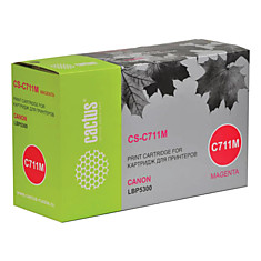 Картридж лазерный CACTUS (CS-C711M) для CANON LBP-5300 пурпурный ресурс 6000 стр.