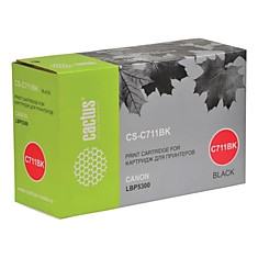 Картридж лазерный CACTUS (CS-C711BK) для CANON LBP-5300 черный ресурс 6000 стр.