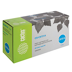 Картридж лазерный CACTUS (CS-C9731A) для HP Color LaserJet 5500/5550 голубой ресурс 12000 стр. CS-C9731A(R)