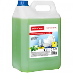 Средство для мытья посуды OfficeClean "Professional. Алоэ и зеленый чай", канистра, 5л