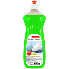 Средство для мытья посуды OfficeClean "Яблоко", пуш-пул, 1л