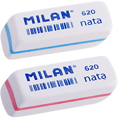 Ластик Milan "Nata 620", cкошенный, пластик, 56*19*12мм